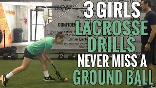 Lacrosse Ground Ball Drills  Girls Lacrosse Drills [upl. by Eednam]