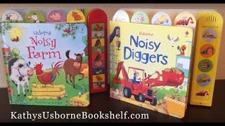 The Usborne Bookshelf  Noisy Farm amp Noisy Diggers [upl. by Aical]