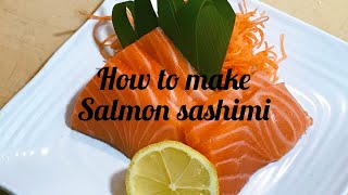 How to prepare salmon sashimi [upl. by Asyla95]