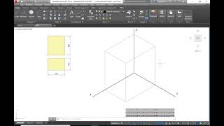 Procedimento AutoCAD  Assonometria isometrica di un parallelepipedo [upl. by Akcinahs]