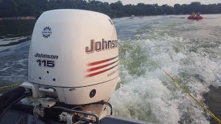 Johnson 4 Stroke Outboard Motor  Oil Change [upl. by Lenee]