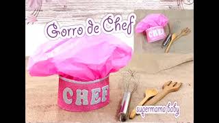 COMO HACER GORRO DE CHEF 👩‍🍳 [upl. by Vonni]