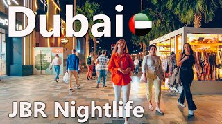 Dubai Nightlife JBR Walking Tour 4K🇦🇪 [upl. by Bobinette]