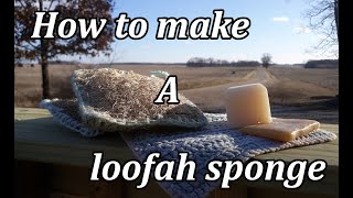 Making a loofah bath sponge [upl. by Ycram]