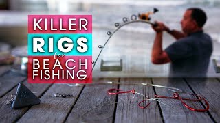 Beach Fishing Rigs  6  KILLER RIGS for Target Species [upl. by Afrika]