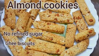 Almond cookies  Badam Biscuits  Badamika Recipe  Homemade Healthy Almond Cookies  Almond sticks [upl. by Jacqui670]