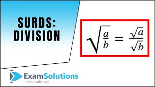 Surds  Division  ExamSolutions Maths Revision [upl. by Hoffert]