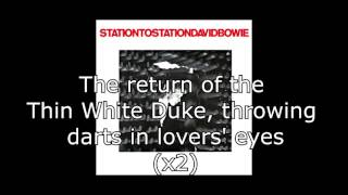 Station to Station  David Bowie  Lyrics [upl. by Yelsnit]