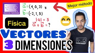 ✅​VECTORES en 3 DIMENSIONES  Suma resta y vector unitario😎​🫵​💯​  Física [upl. by Ellertal]