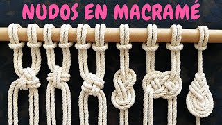 6 nuevos NUDOS en MACRAMÉ paso a paso  6 New Macrame Knots [upl. by Hcirdeirf]