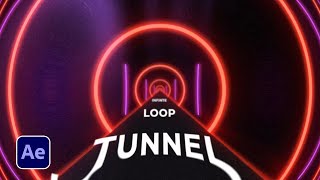 Infinite Tunnel Loop Motion Graphics in After Effects  Tutorial [upl. by Lanrev476]