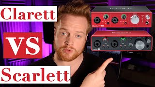 FOCUSRITE AUDIO INTERFACE SHOOTOUT Scarlett vs Clarett Preamps amp Converters [upl. by Lewse558]