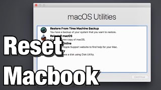 How to Reset a Macbook Air to Factory Settings [upl. by Cusick]