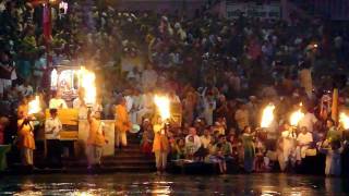 Ganga Aarti at HarKiPauri Haridwar  Incredible India [upl. by Hagan]