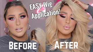 EASY HOW TO APPLY LACE WIGS TUTORIAL CHRISSPY [upl. by Lange167]