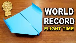 WORLD RECORD Paper Airplane  BEST Origami Plane Tutorial [upl. by Mahon]