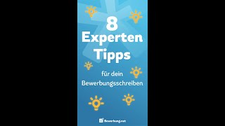 Bewerbungsschreiben  8 Experten Tipps shorts [upl. by Adiel]