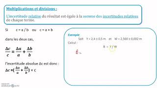 Les calculs dincertitude [upl. by Joo931]