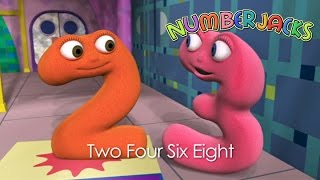 NUMBERJACKS  Two Four Six Eight  S1E41  Full Episode [upl. by Ahsiele]