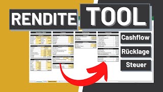 TIPP Immobilien Excel Tool  Rendite Rechner mit Cashflow Prognose [upl. by Donovan]