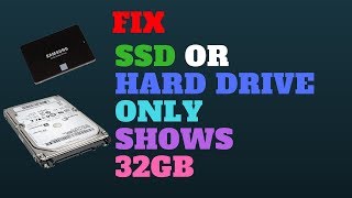 SSD Only Shows 32GB [upl. by Rosalinde954]