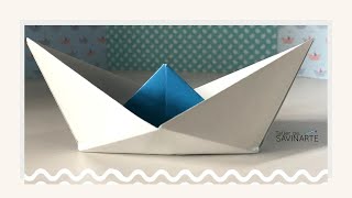 Cómo hacer un BARCO de papel  Origami Boat that floats  Tutorial [upl. by Spark]