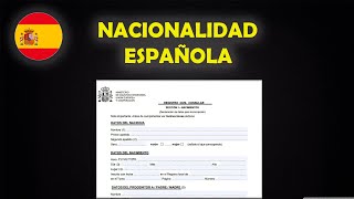 COMO RELLENAR FORMULARIO PARA INSCRIPCIÓN DE LA NACIONALIDAD ESPAÑOLA [upl. by Tobias]