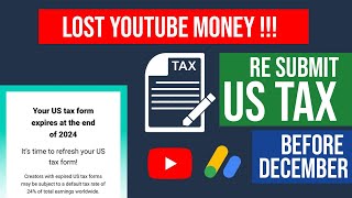 US Tax Info Google AdSense  Resubmit [upl. by Hadrian]