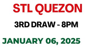 STL Quezon 3rd draw result today live 06 January 2025 [upl. by Rozella182]