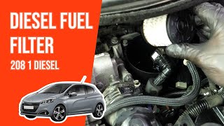 How to replace the diesel fuel filter PEUGEOT 208 mk1 16 BlueHDI ⛽ [upl. by Reuben]