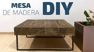 Mesa de madera para salón como hacer  DIY Coffee Table 2018 [upl. by Nich229]