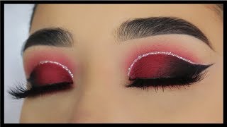 Cut Crease Rojo  PASO A PASO [upl. by Nollad]