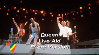 Live Aid  Queen Every Version [upl. by Eiclehc]