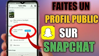 Comment obtenir le profil public de Snapchat 2023  Comment créer un profil public sur Snapchat [upl. by Gerek]