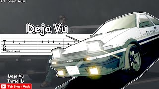 Initial D  Deja Vu Guitar Tutorial [upl. by Lauren]