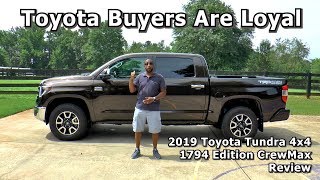 2019 Toyota Tundra 4x4 1794 Edition CrewMax Review  Toyota Buyers Are Loyal [upl. by Eudosia]