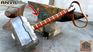 Turning an Old ANVIL into a Heavy THORS HAMMER [upl. by Aynotan]