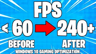 How To Optimize Windows 10 For Gaming Increase FPS amp Performance on PC Works 2021 [upl. by O'Connor742]