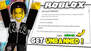 How To Get Unbanned From Roblox New Method How To Appeal Roblox Ban And Get it Back  PCMobile [upl. by Marabelle]