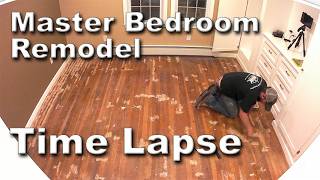 Bedroom Renovation TimeLapse  Complete Gut  Start to Finish [upl. by Saffian115]