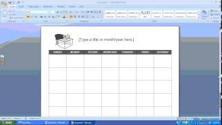 Crear un Calendario con Microsoft Word 1 [upl. by Durkin607]