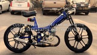 Custom Motobecane Mobylette Variator and Trailtech test [upl. by Petronia]