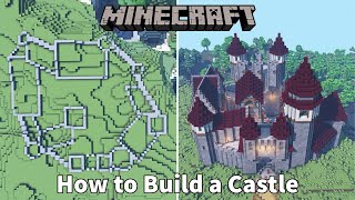 How to Build a Minecraft Castle from Start to Finish  Medieval Castle Lets Build GuideTutorial [upl. by Elleivad501]