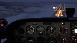 IFR training  ILS approach  51 knot cross wind at Fix  Flying  ATC audio [upl. by Lepley810]