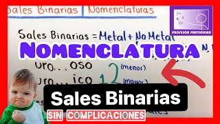 ✅SALES BINARIAS Nomenclatura 👉🏻SUPER FÁCIL👈🏻😎💯Química [upl. by Pease896]