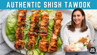 AUTHENTIC Lebanese Chicken Kabobs  Shish Tawook [upl. by Readus993]