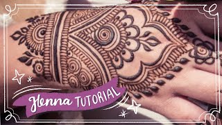 Easy Henna Design for Beginner  Hand Henna [upl. by Arrais805]