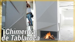 Como hacer una Chimenea de Tablaroca [upl. by Odnomor]