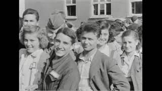 Orphans of BuchenwaldExPrisoners Coming HomeAir Views HQ and Camps 1945 [upl. by Eunice782]