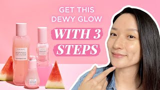 How To Get Dewy Skin With Only 3 Products  Glow Recipe [upl. by Ulrica706]